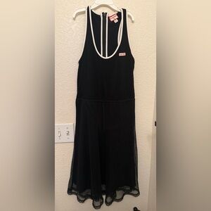 Hunter Black and White Mesh Tank Dress